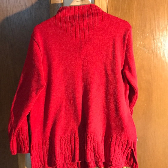 Coldwater Creek red 1/4 zip sweater - Picture 5 of 5